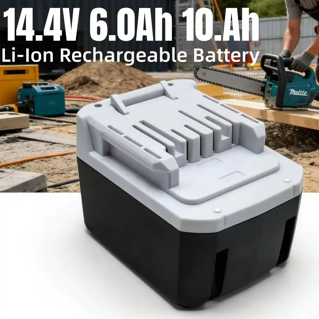 

Аккумулятор Li-Ion 14.4В 6.0Ач 10.0Ач для электроинструментов Makita, замена для BL1415G BL1413G BL1460G DC18WA UH480D UH520D UM16