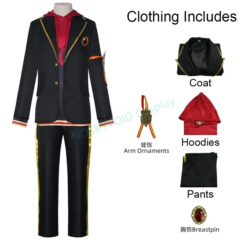 

CyAnime Jamil Viper Cosplay Hoodie And Uniform Set Twisted-Wonderland Scarabia Costumes Night Raven College Jamil Wigs Halloween