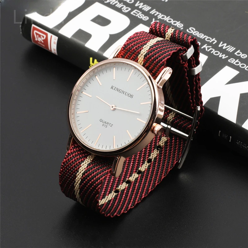 For Tudor Little Red Flower IWC 20 22mm Male Watch Strap Waterproof Sweet-Proof Breathable Travel Canvas Nylon Accessories