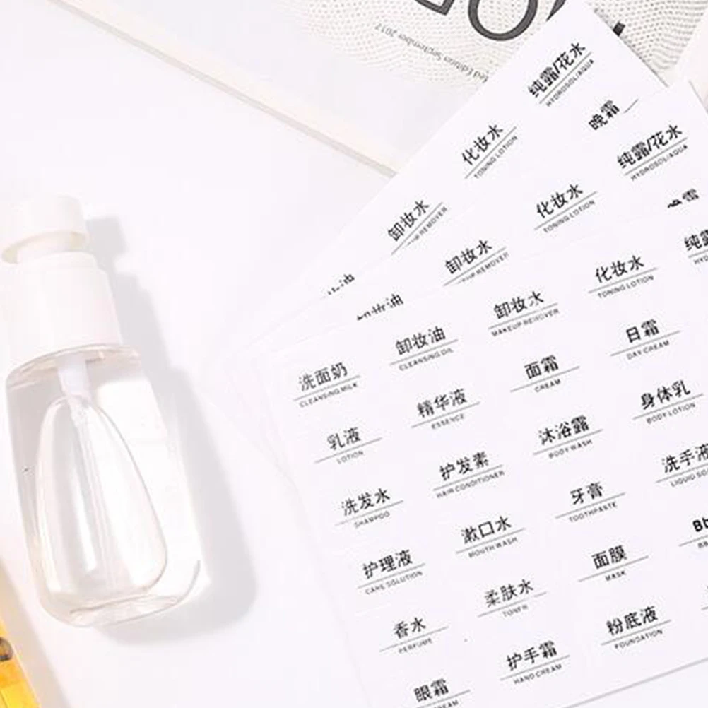 

30 Pcs Labels Stickers Transparent Waterproof Tear Resistant Oil Proof High Temp Flexible Black Ink Identification