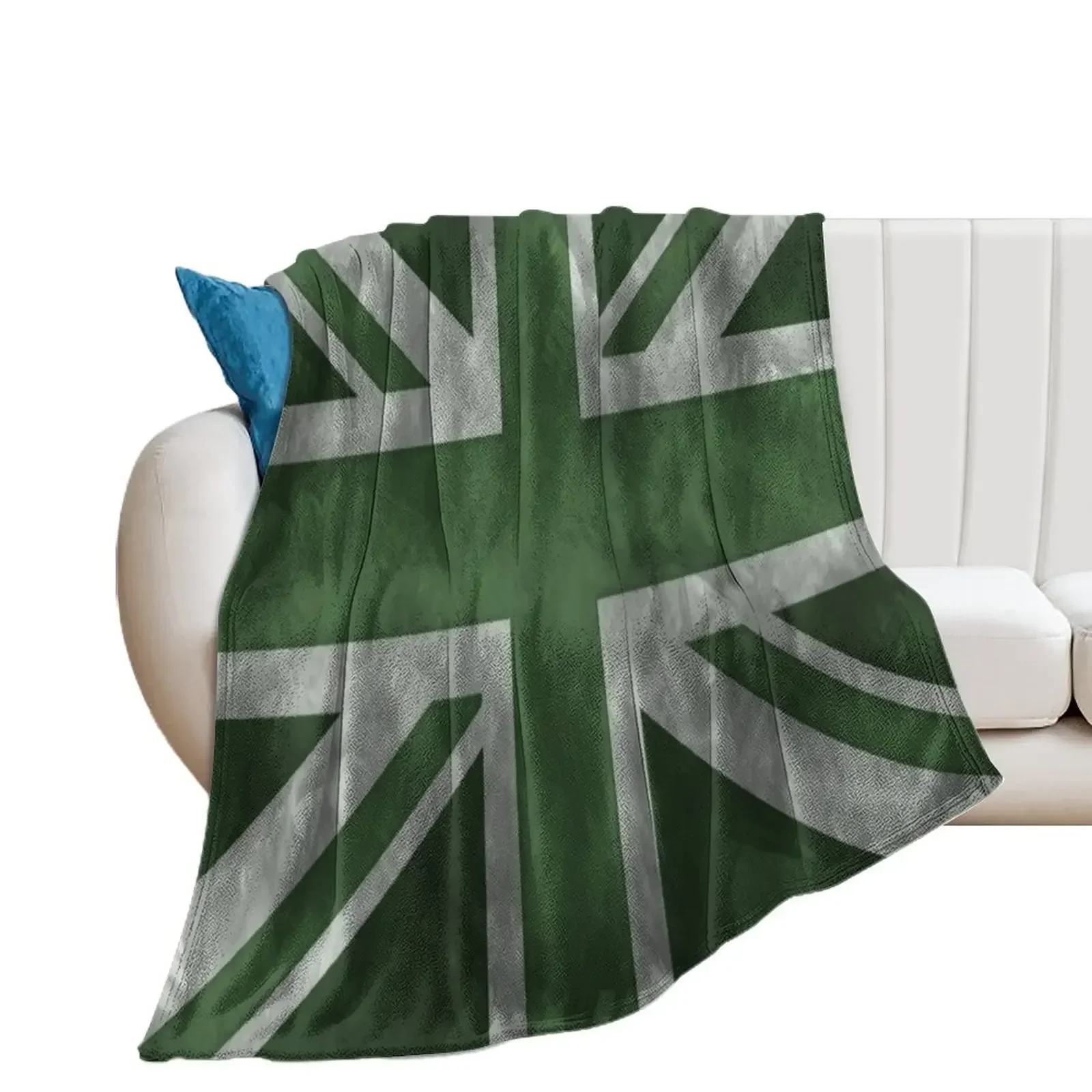 

Green Distressed Union Jack Throw Blanket Summer Beddings Bed covers Comforter for sofa Blankets