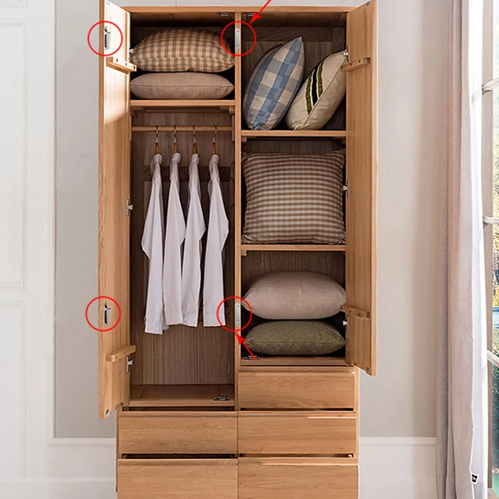 

4pcs Door Suck Ultra-Thin Stainless Steel Invisible Door Stopper Strong Suction Home Hardware Cabinet Lock Mounting Screws