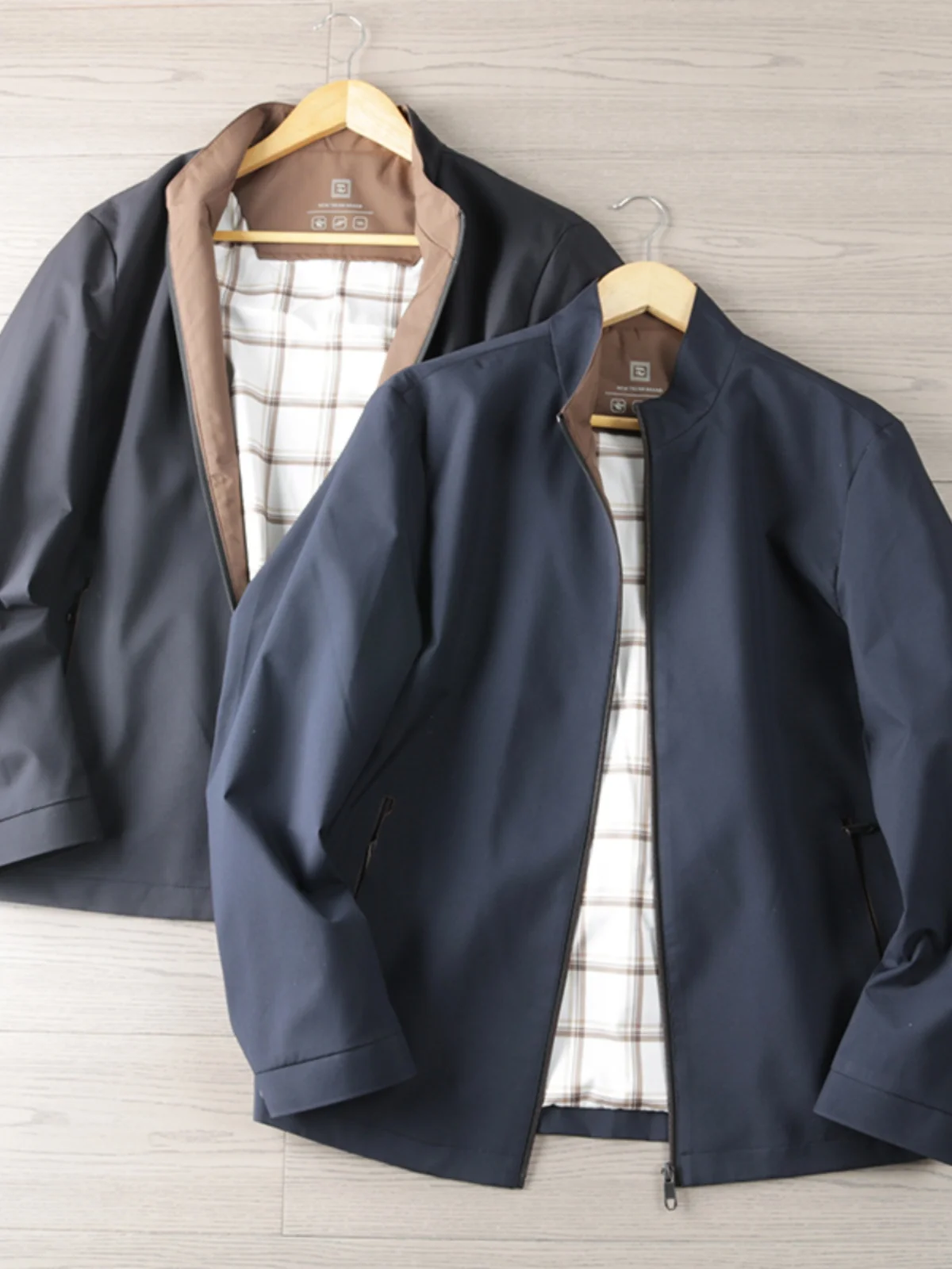 

Busin повседневное облегающее мужское пальто с воротником-стойкой, весеннее, легкое, дышащее, без утюга, с воротником-стойкой, удобная длина-стойка