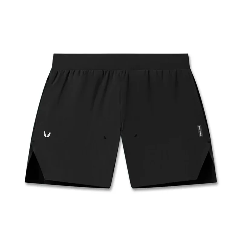 Men's Summer Quick Dry Shorts Basketball Gym Running Workout Training Jogger Zipper Pockets Bodybuilding Casual Sports Pants