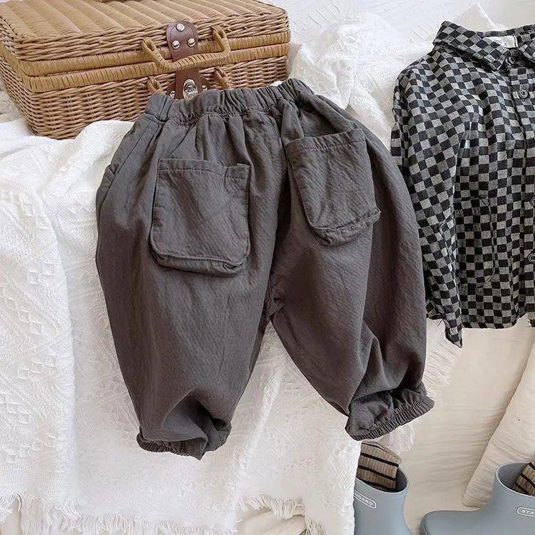 

Children's Clothing Boys and Girls Cotton Pants Spring Summer Anti-mosquito Pants 2023 New Children's Fall Casual Lantern Pants