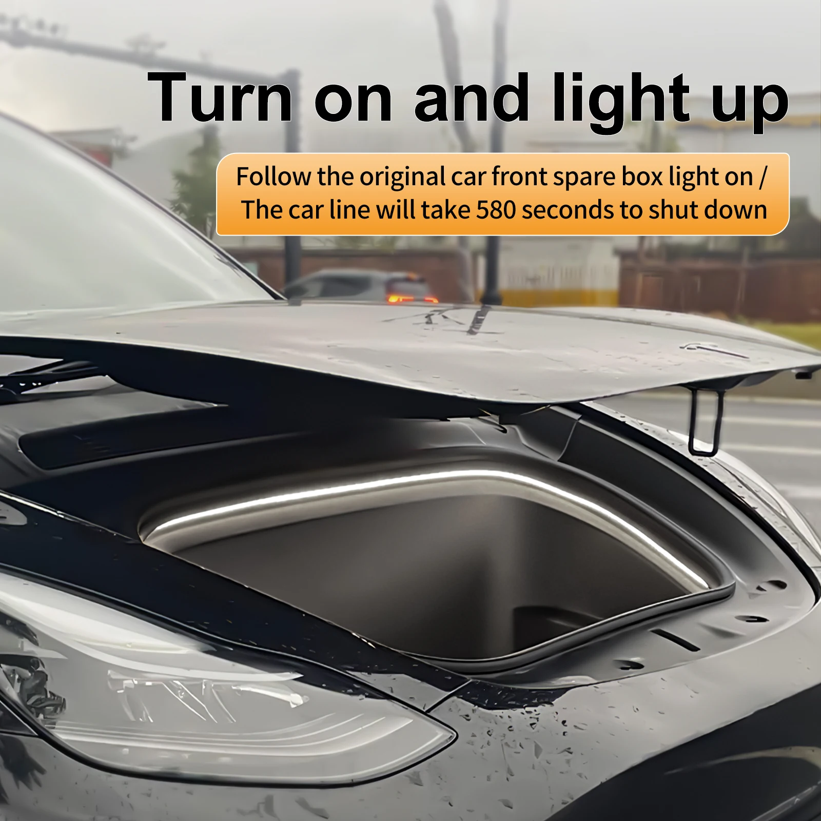 Listwa LED do bagażnika Tesla Model 3, dekoracyjne oświetlenie RGB do wnętrza, przedniej maski, zestaw DIY, łatwa instalacja, akcesoria samochodowe