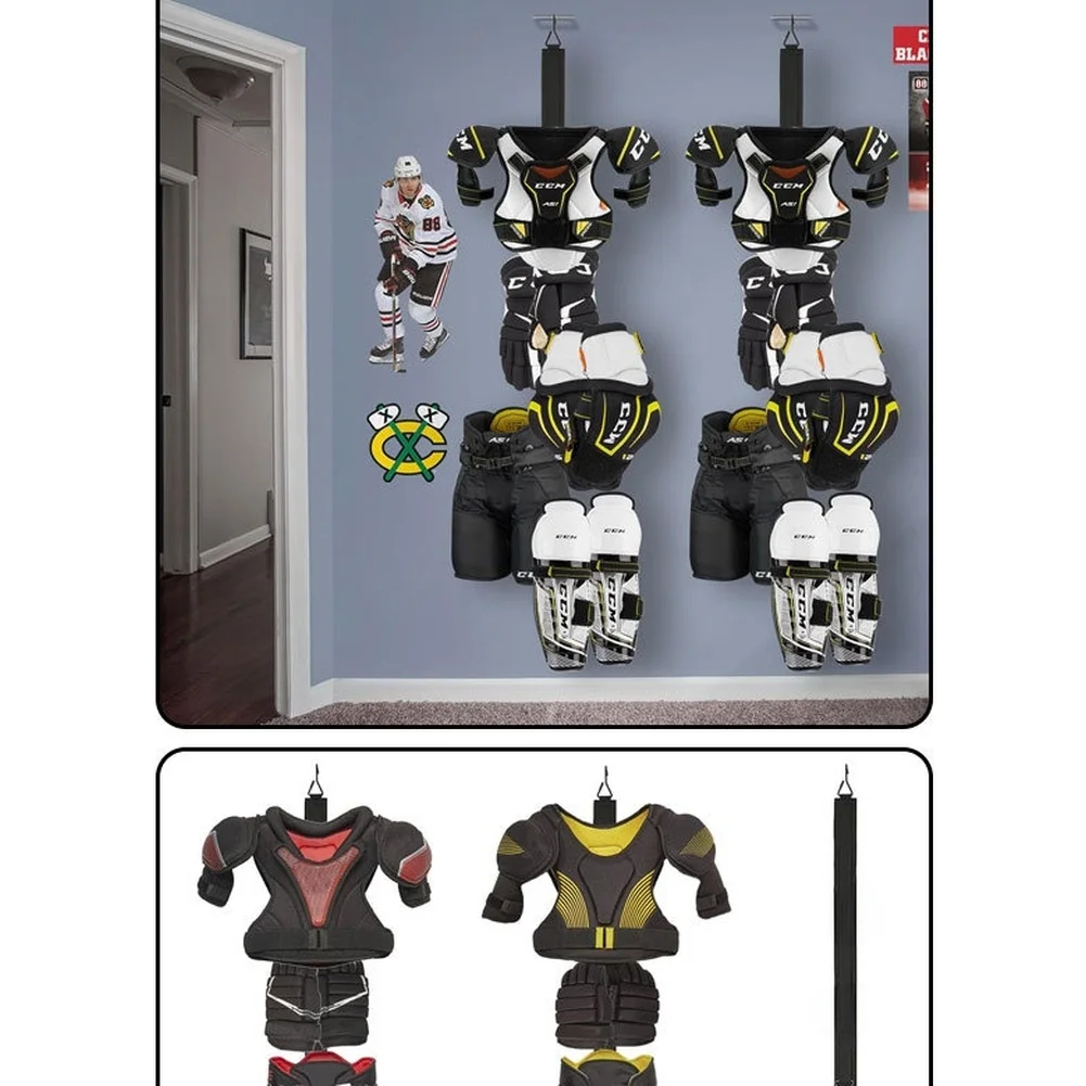 Black Portable Hockey Hanger Lightweight And Compact Design Sturdy Polyester Material For Camping Trips For Hockey Gear Drying