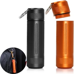 Outdoor Portable Waterproof Capsule Seal Bottle Aluminum Alloy Outdoor Survival Pill Box Multifunctional Container