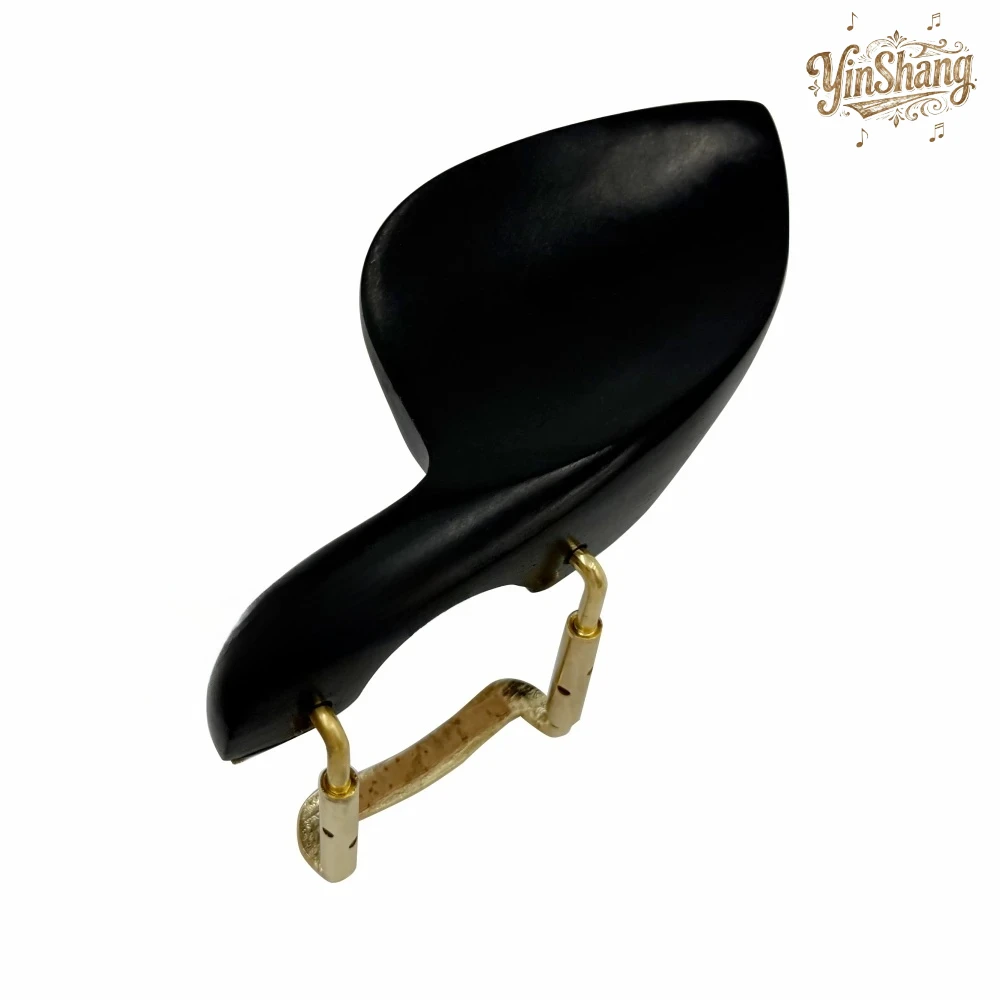 4/4 حجم اليد اليسرى الكمان Chinrest مع حامل دعامة تثبيت مشبك الفلين الأبنوس خشب الورد استبدال Chinrest لعازفي الكمان اليد اليسرى