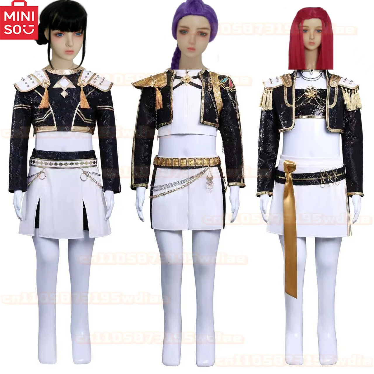 

MINISO Kids Girls Rumi Zoey Mira Cosplay Costume Outfits Cartoon Kpop Demon Hunters Roleplay Children Suits Halloween Fancy kids
