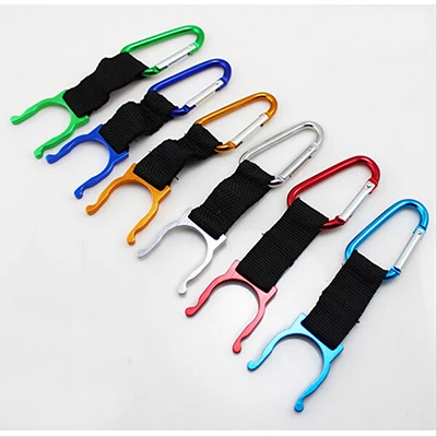 2 PCS Carabiner Water Bottle Buckle Hook Holder Clip Camping Hiking Traveling