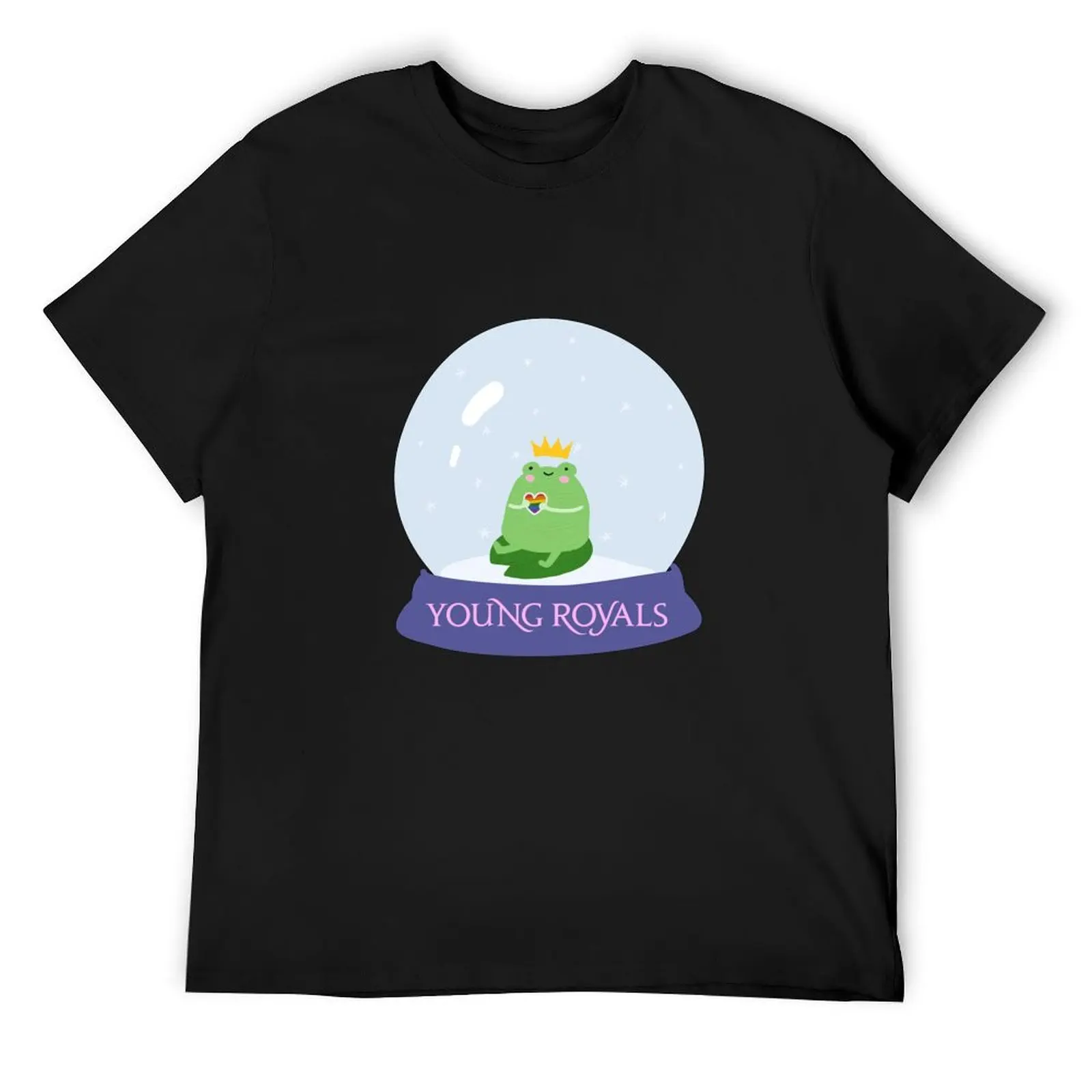 Young Royals Wilhelm frog snow globe T-Shirt oversized graphic tee shirts graphic tee boys animal print mens plain t shirts