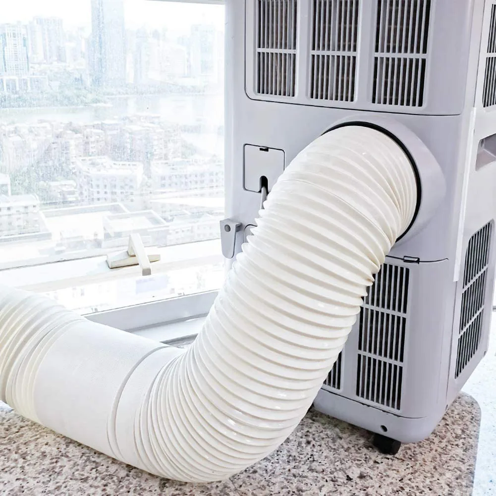 Manguera de escape 130 mm, Manguera de escape para aire acondicionado, Manguera de PVC, Tubo de aire acondicionado, Manguera de ventilación, Retrátil 2 M