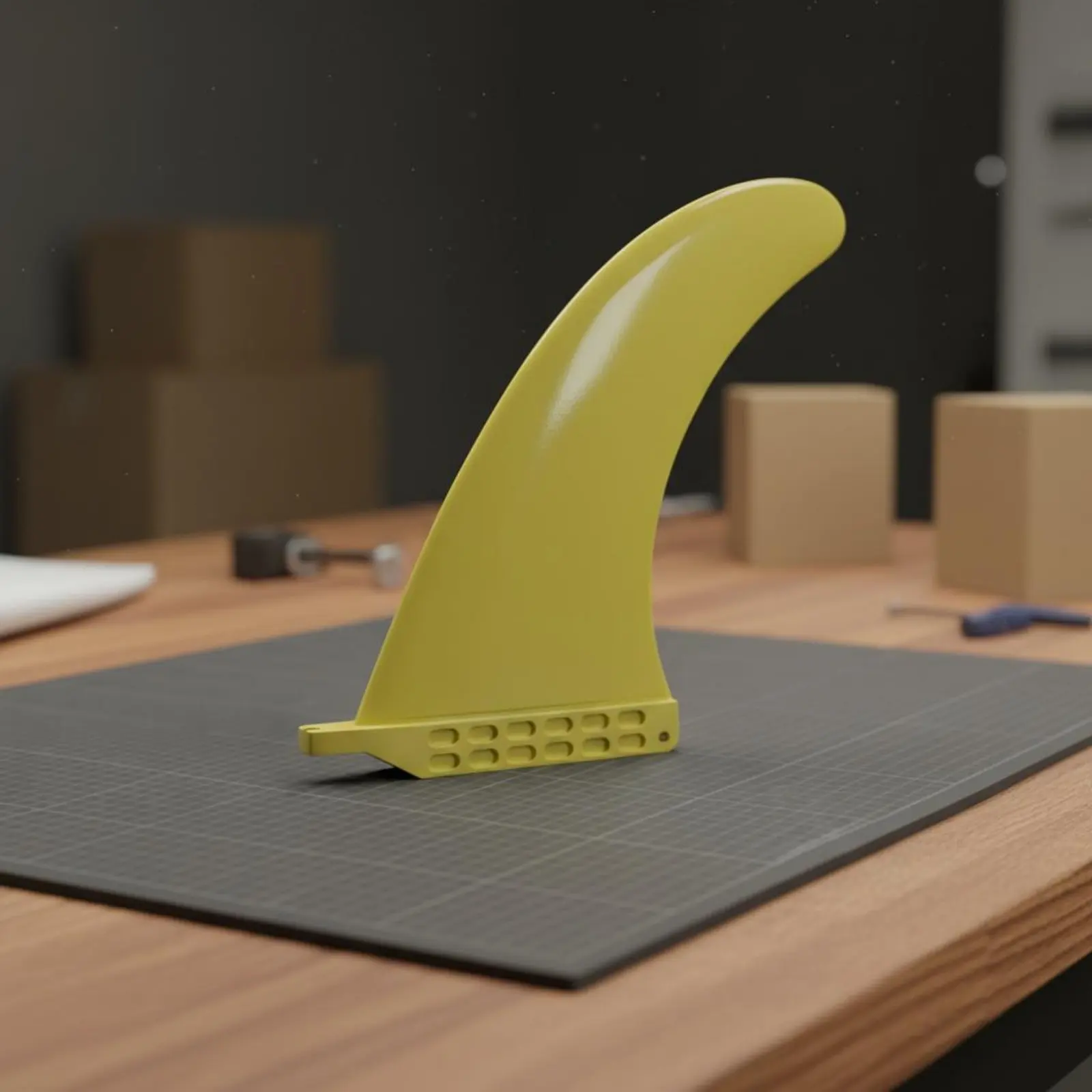 

Одиночный плавник для серфборда из нейлона с долговечной конструкцией, усиленный стекловолокном, для лонгбордеров, оборудование для водных видов спорта