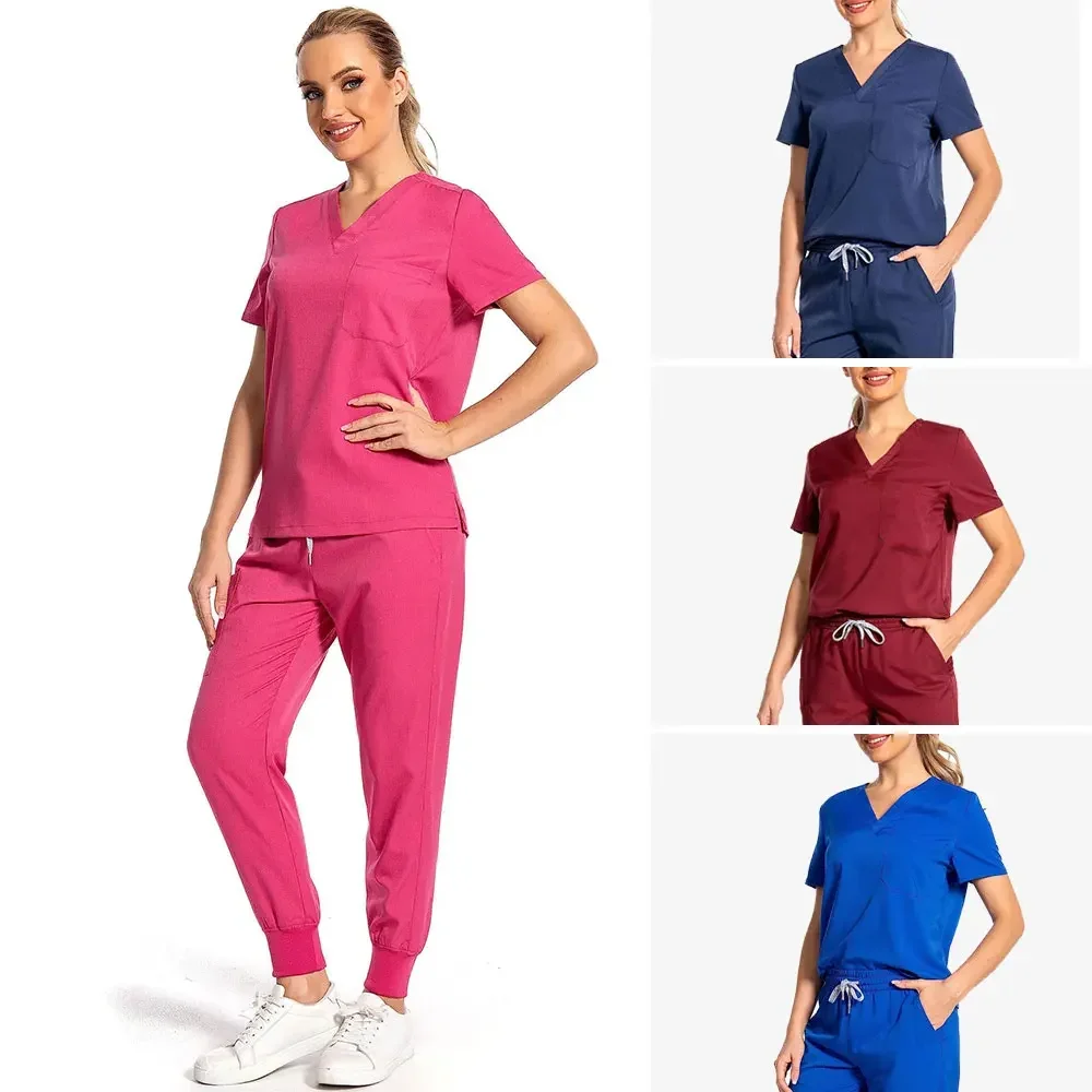 Hospital Working Scrubs Set Wholesale Operating Room Medical Uniform Scrubs Medical Supplies Nurse Dental Surgery Suit Workwear