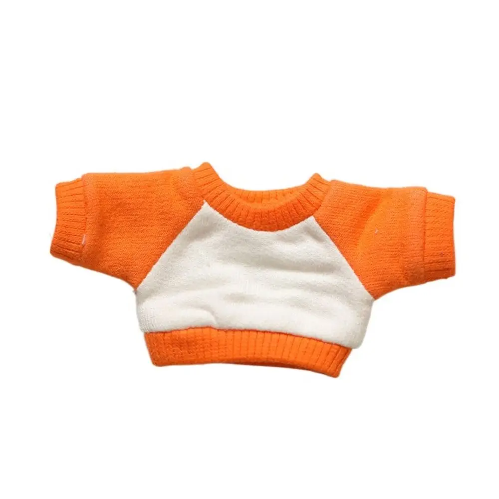 Cotton Doll Clothes Undershirt Stripe Hoodie Plush Doll Clothes 15cm Solid Color Doll Accessories No Attributes Doll Clothes