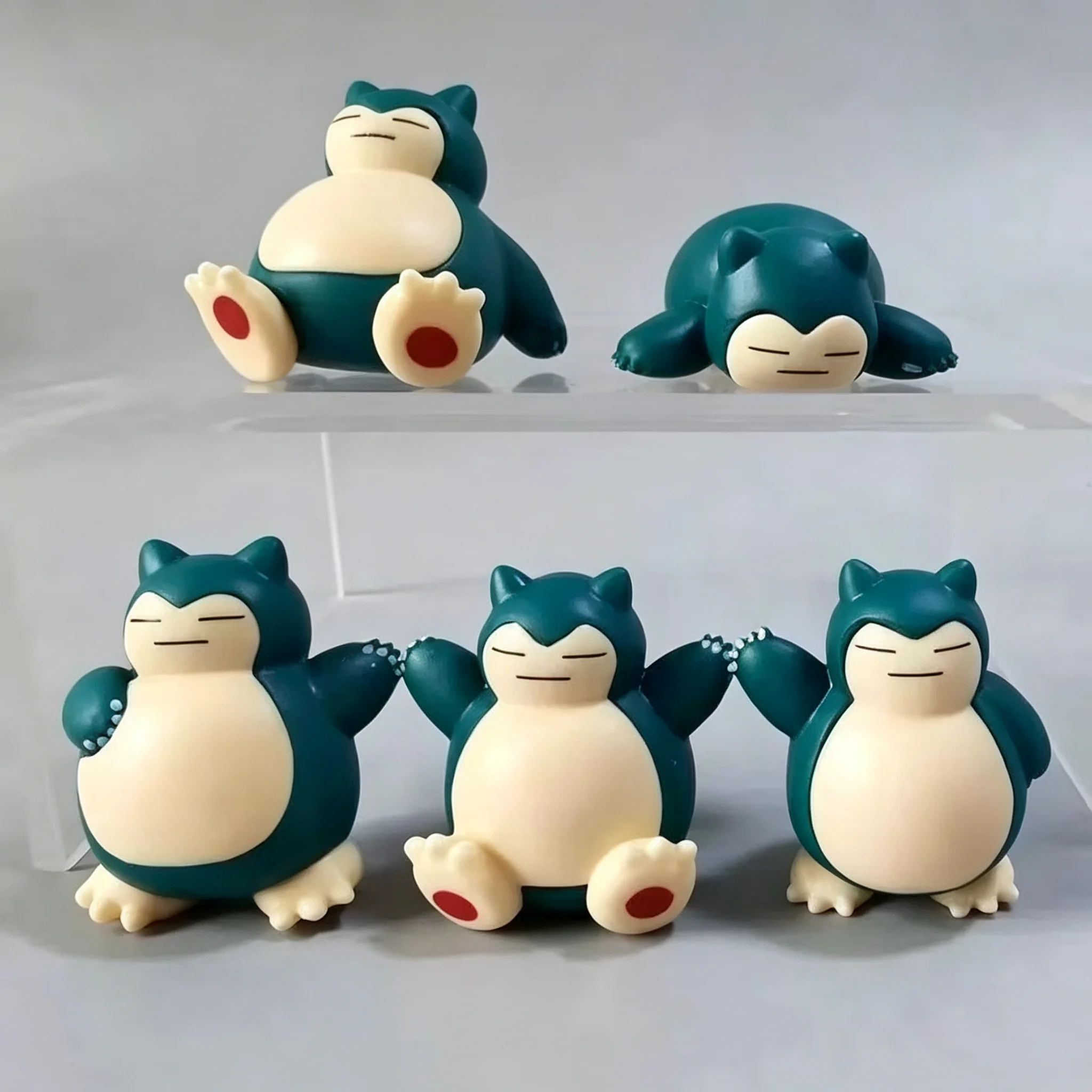 In Stock 5 Pcs/Lot Snorlax Mini Figure 1.8-3cm Micro Landscape Cake Decoration Kawaii Ornaments