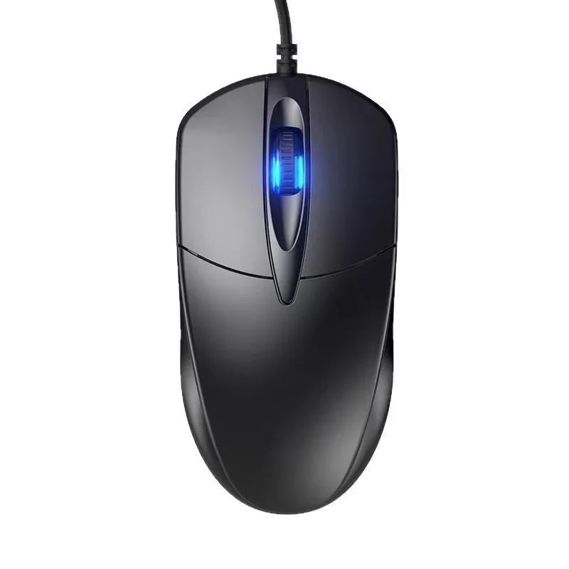 V19 Wired Gaming Mouse 1200DPI 1.5M Cable RGB Backlit Silent Ergonomic Laser Black Mice For Laptop PC Home Office Game Daily Use