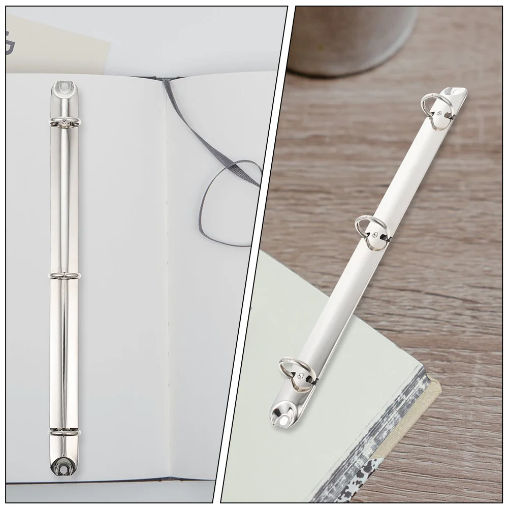 2 Pcs A4 Metal Binder Rings Mechanisms Sturdy Iron Binders Spiral Spine Inserts Loose Leaf Office Binding Supplies