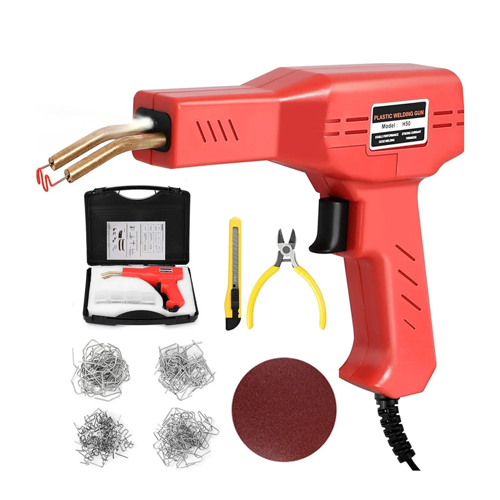 

ABS 100W Plastic Welder Kit Car Welding Tools Repair Kit Hot Stapler Plastic Car Body Repair Tools