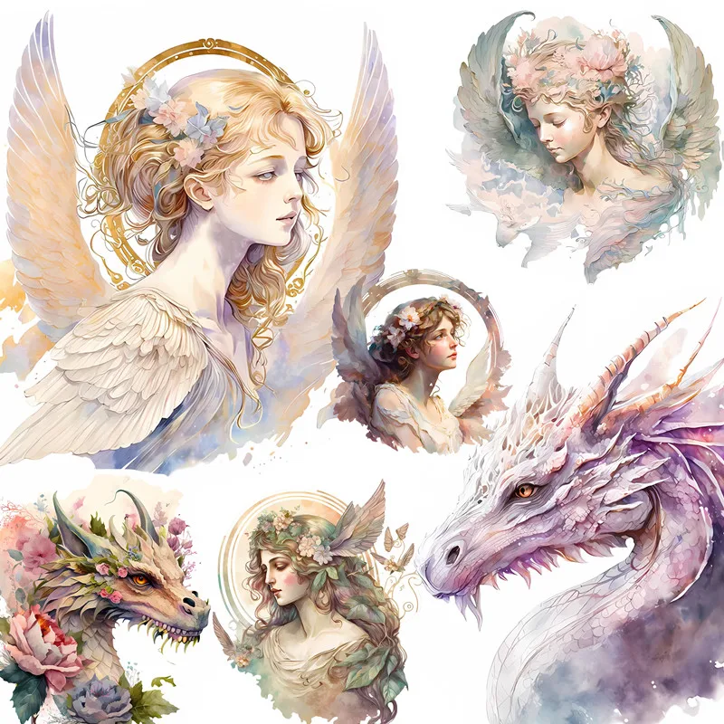 

12Pcs/Pack Queen Dragon Sticker DIY Craft Scrapbooking Album Junk Journal Decorative Stickers