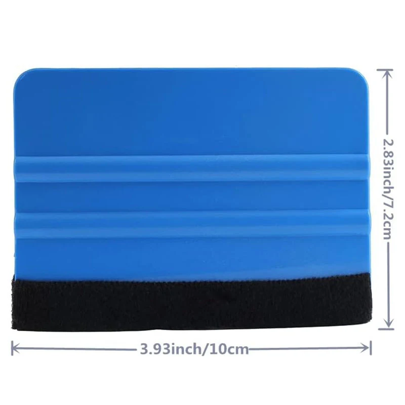 10/20/30Pcs 10x7cm Blue Squeegee Felt Edge Car Scrapers Vinyl Wrapping Car Tinting Window Glass Cleaning Tool Sticker Remover