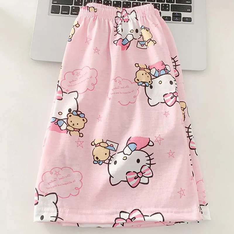 

Милые шорты Sanrio Hello Kittys Cinnamoroll с героями мультфильмов, милые летние ультратонкие домашние розовые пляжные короткие подарки для девушек