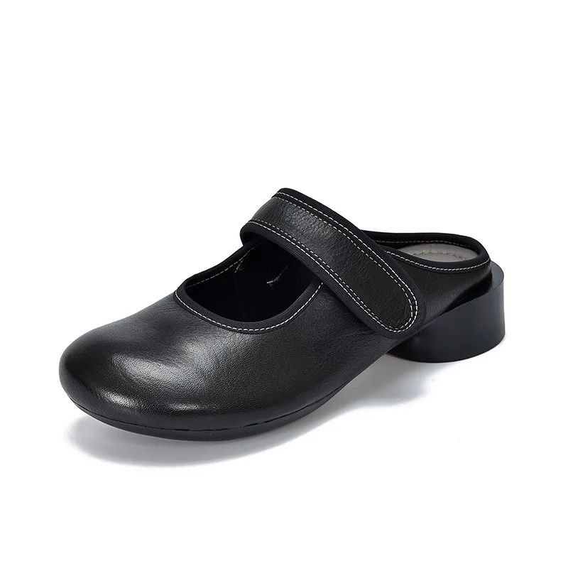 ماري جين باوتو يرتدي نصف شباشب للنساء للربيع والصيف نمط جديد مسطح القاع هاكن مبرد خارجي