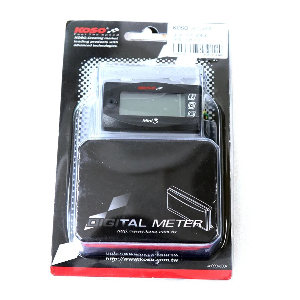 MINI 3 In 1 LED Display KOSO Meter Air Temp+Time+Volt Meter Motorcycle Accessories with Brackets