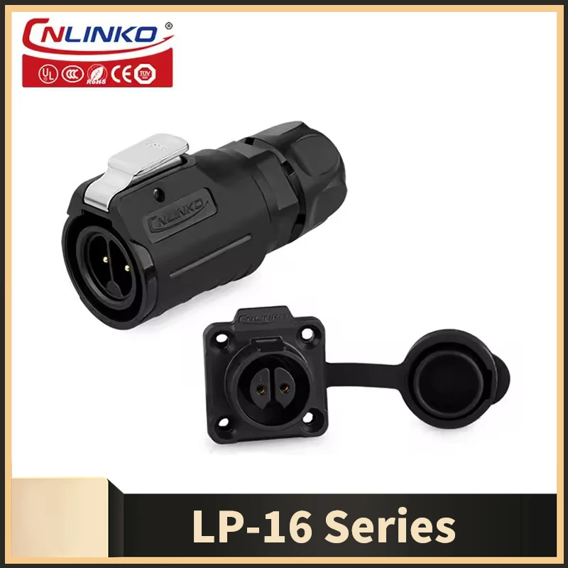 

Cnlinko LP16 M16 2 3 4pin Connector wire connector Waterproof Plastic Electric Plug Socket Power Connector