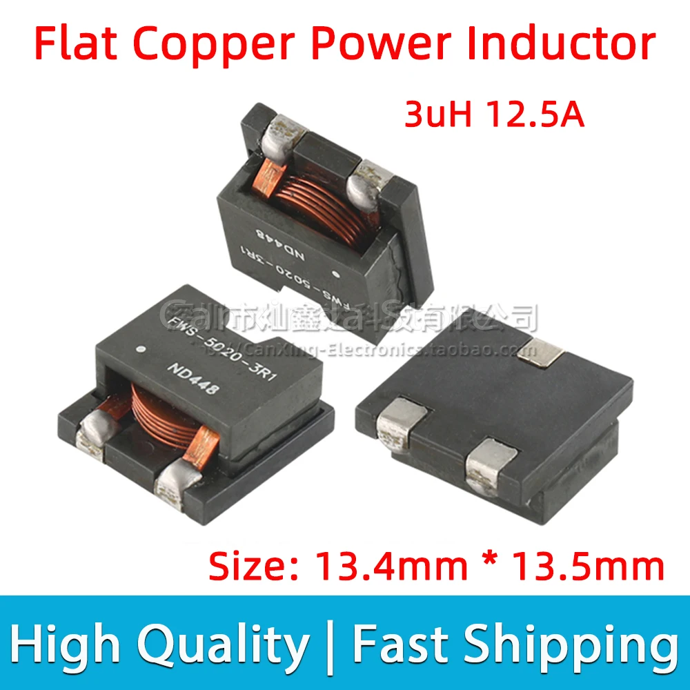 

5pcs FWS-5020-3R1R FWS 5020 3R1R SMD SMT Power Inductor Inductance 3uH 12.5A High Current High Frequency Flat Copper Filter
