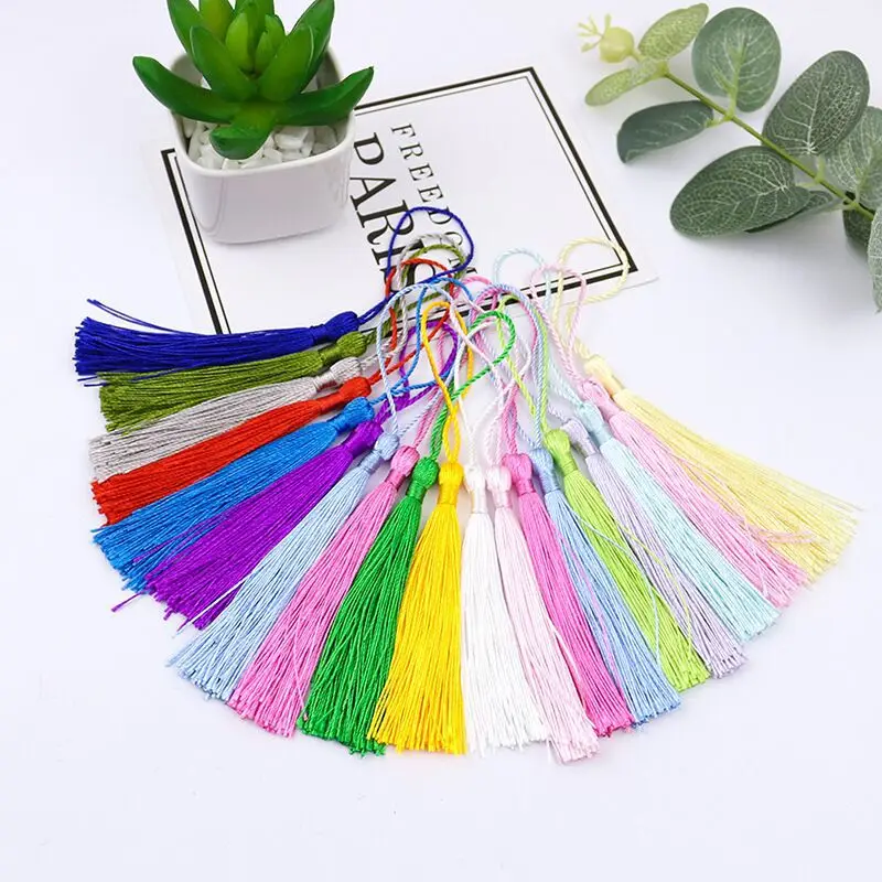 10-30Pcs 80mm Bookmark Tassels Fringe Brush For DIY Key Chain Earring Hooks Pendant Jewelry Making Sewing Curtains Accessories