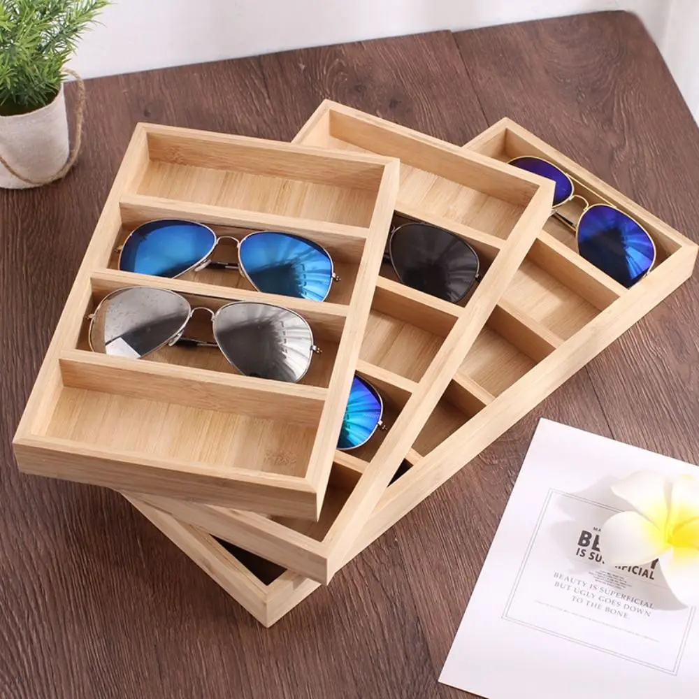 

4/5/6 Slot Wooden Glasses Case Grids Eyewear Holder Sunglasses Box Jewelry Organizer Glasswear Box Jewelry Display Box Men