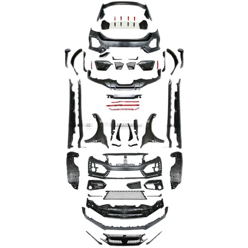 

SAAR Compatible with Honda Civic 10th Generation Hatchback FK7 Type R Full Modification Kit PP Material Wide Body Kit