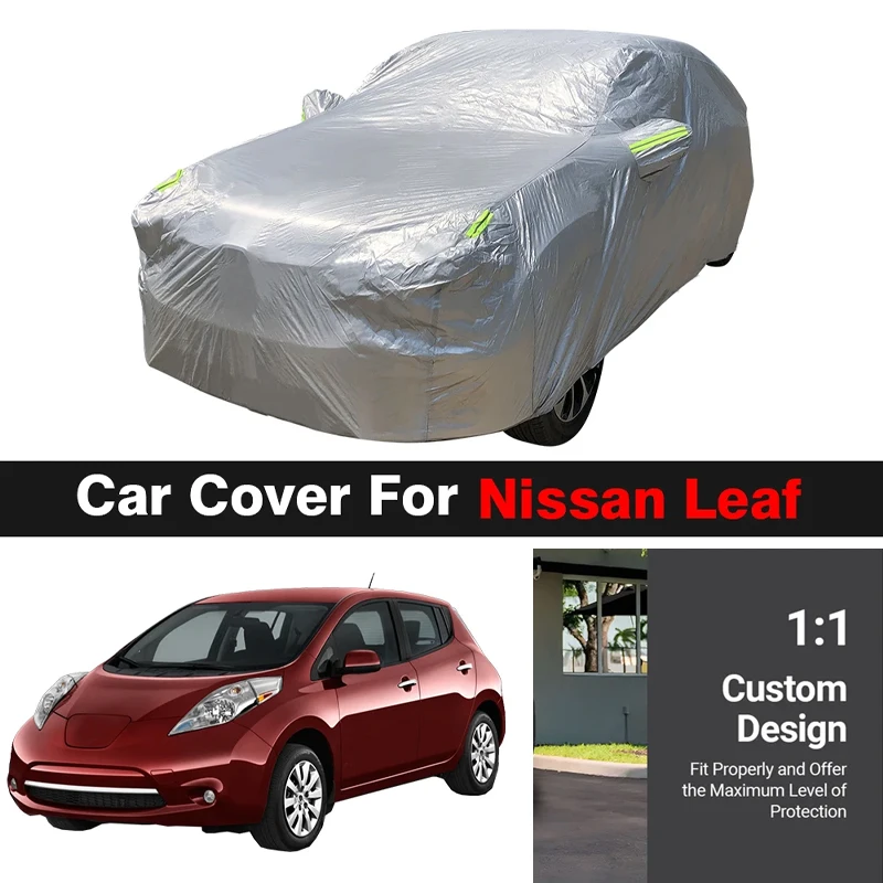 

Полный автомобильный чехол для Nissan Leaf, уличный автомобильный анти-УФ-солнцезащитный козырек от дождя, снега, пыли, ветрозащитный чехол