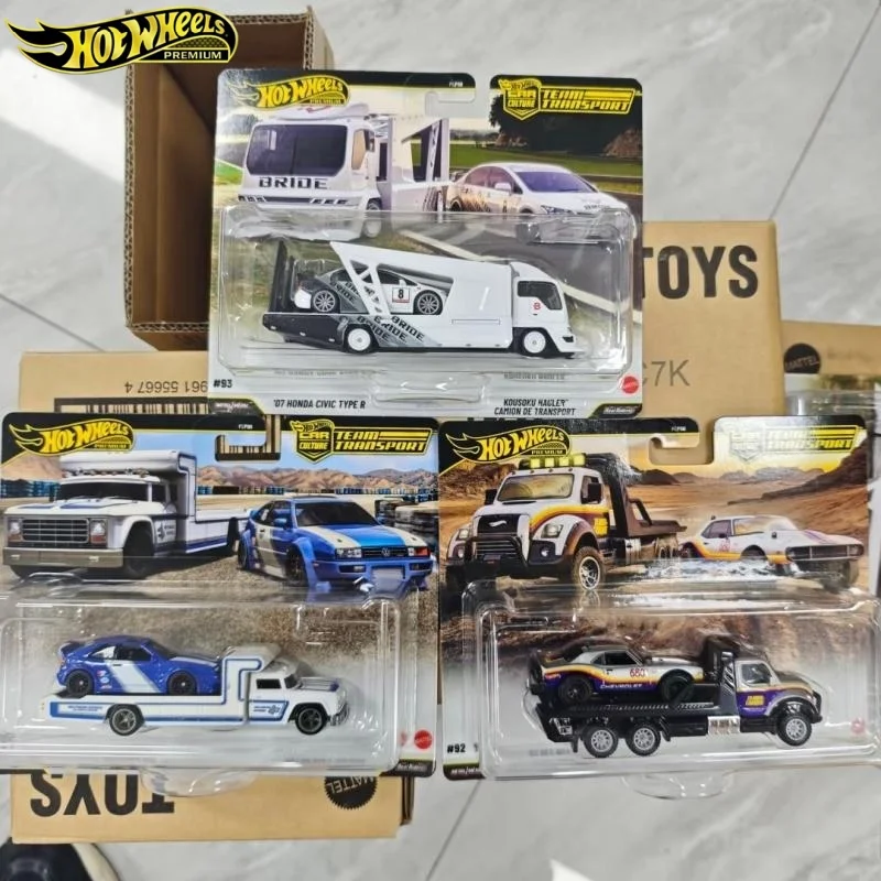 Hot Wheels Car Culture FLF56-26L Team Transport Gold Label Honda Civic Camaro Off-Road 1/64 Die-Cast Model Cars Collectible Gift view 2