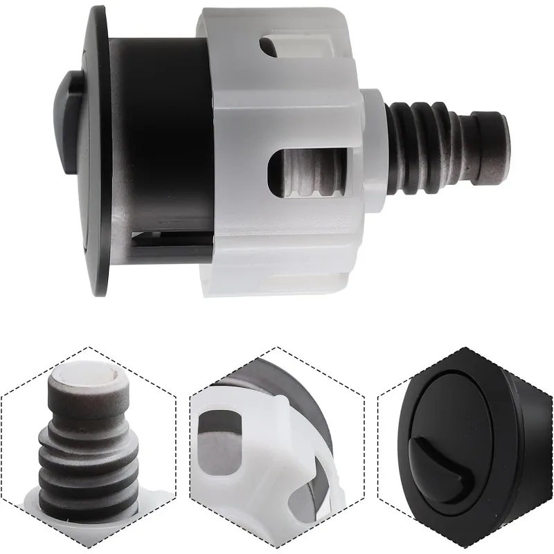 38-45mm Toilet Push Button Dual Flush Replacement Round Black Universal 38-45mm Toilet Push Button Dual Flush Replacement Round Black Universal