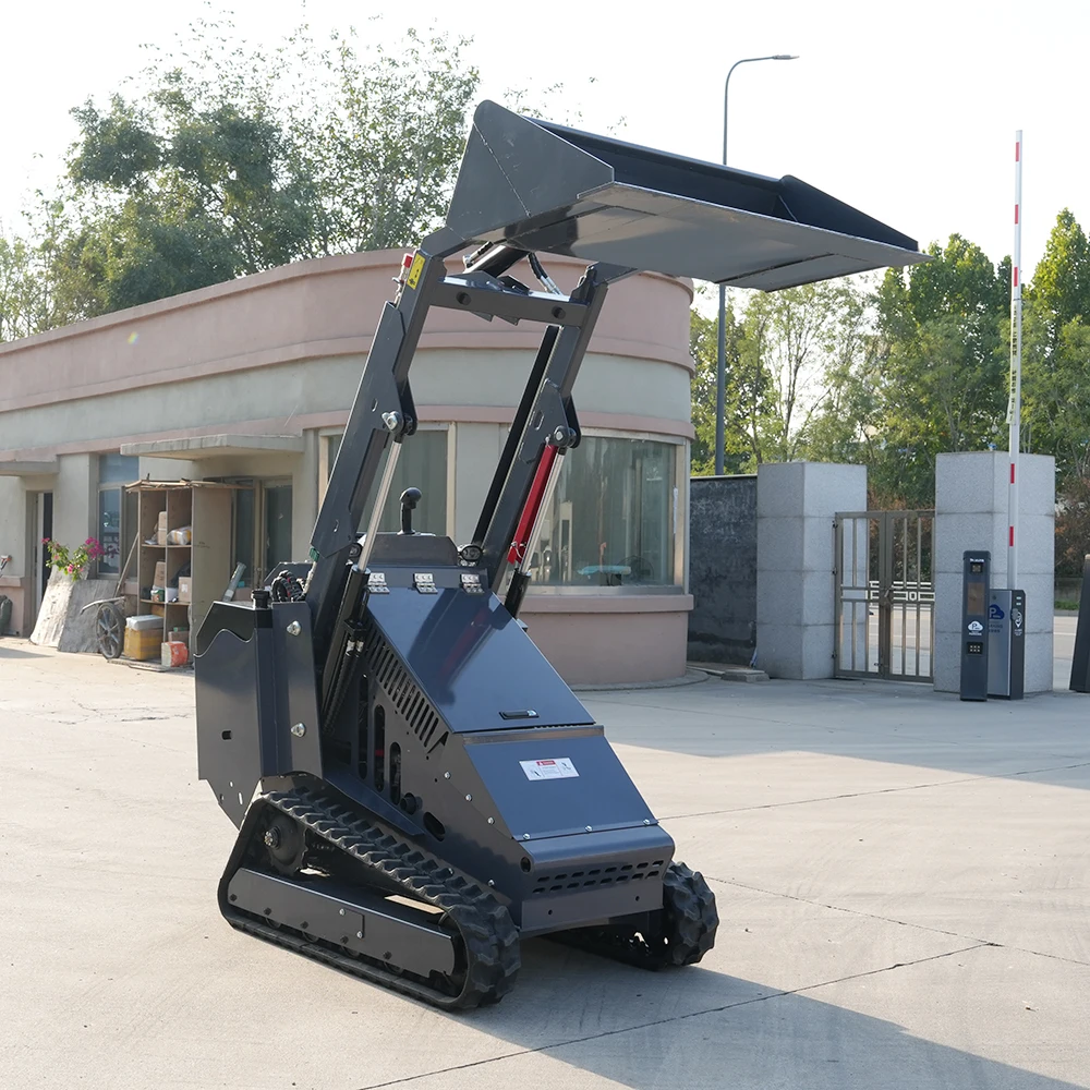 

Skid Steer Loader 380kg 500kg Compact Wheel Loader Mini Skid Loader for Construction Farm Garden with Bucket Attachment