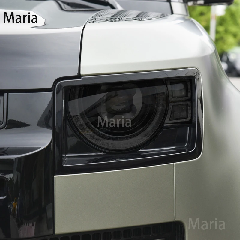 

Car Headlight Protective Film For Land Rover Defender 2020-2023 Accessories Headlamp Transparent Black TPU Sticker