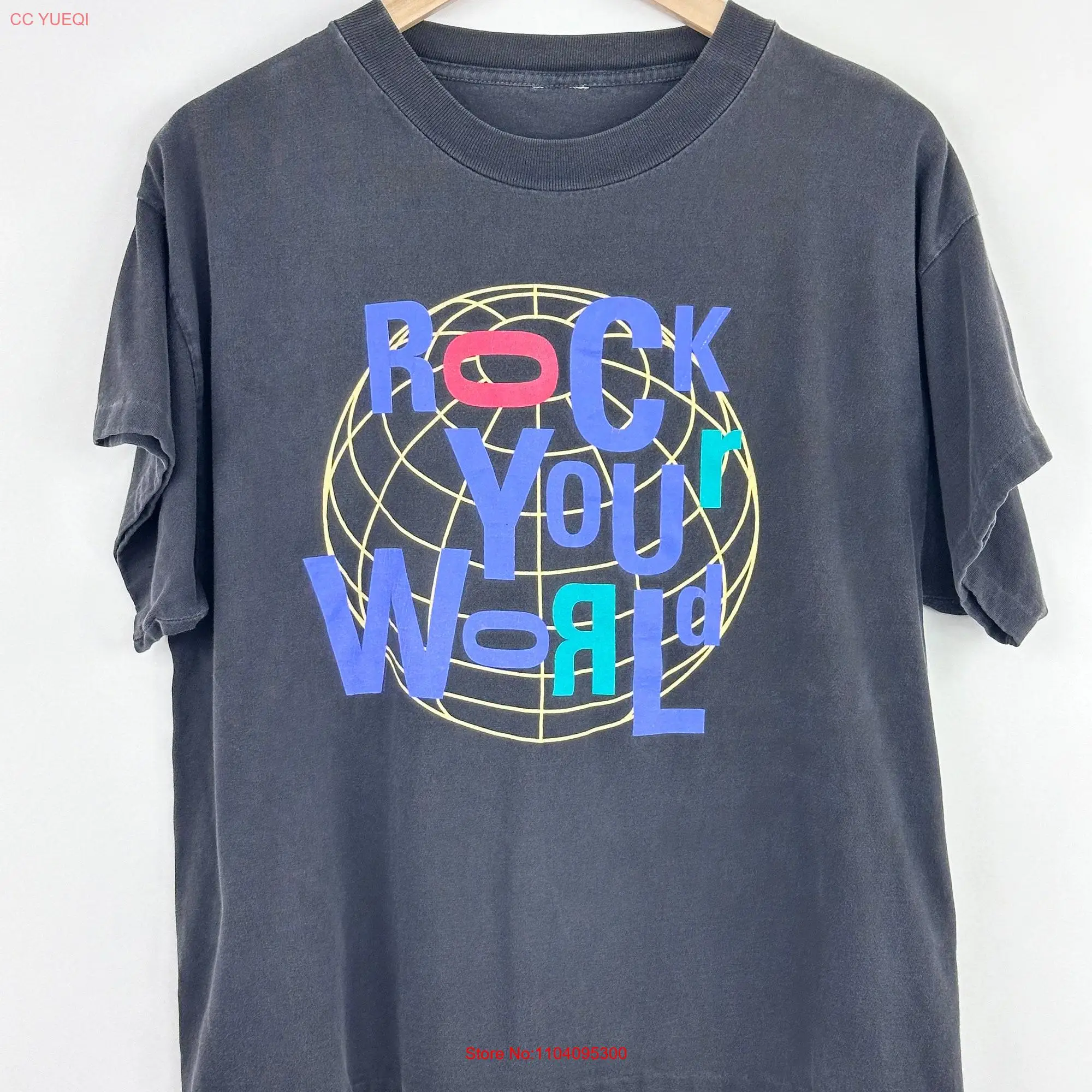 Футболка с длинным или коротким рукавом с винтажным изображением рок Your World and Roll Hall of Fame