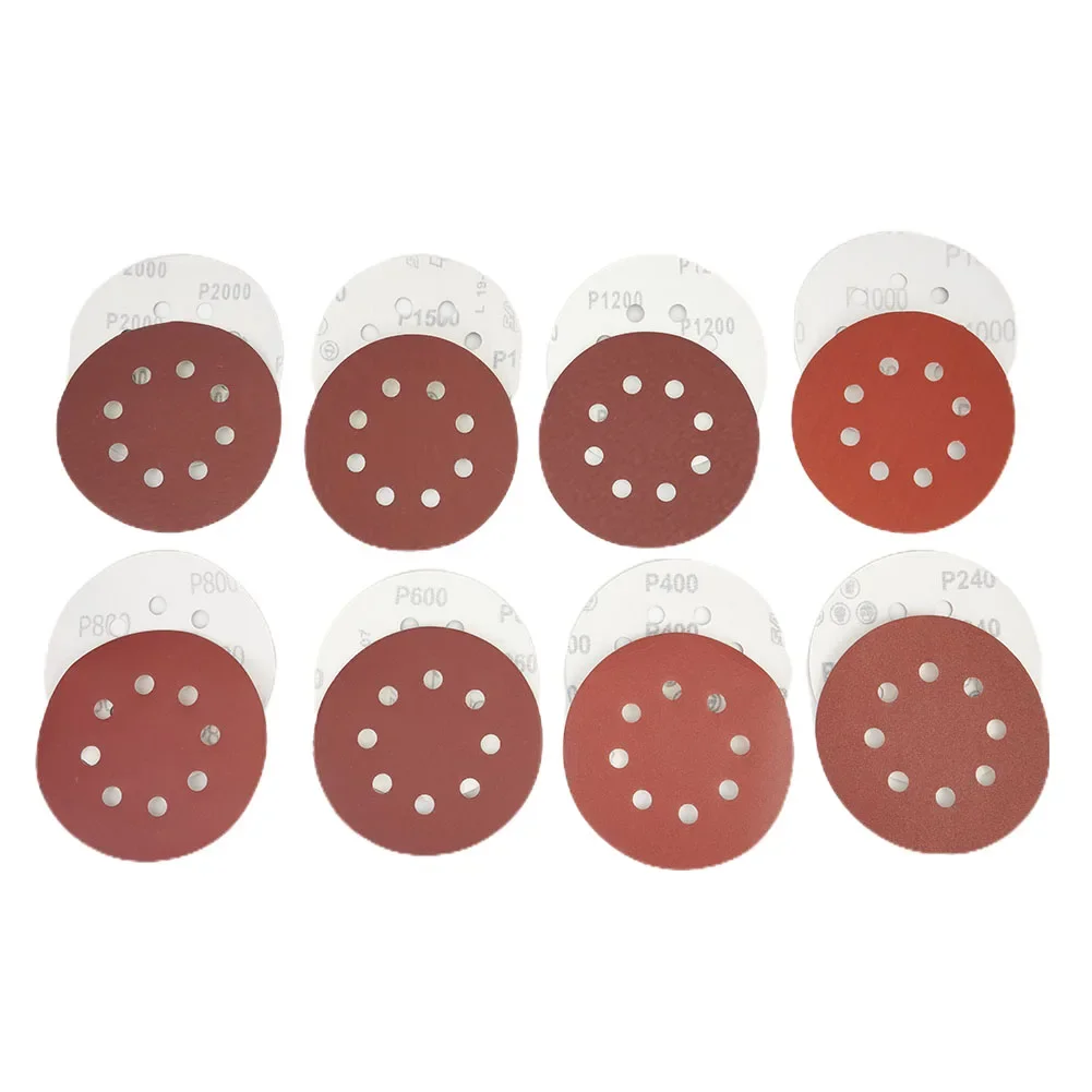 

Equipment Sanding Disc Sandpaper Supplies Tools 240-2000 Grit 40pcs 5 Inch 125mm 8 Hole Aluminum Oxide Polishing