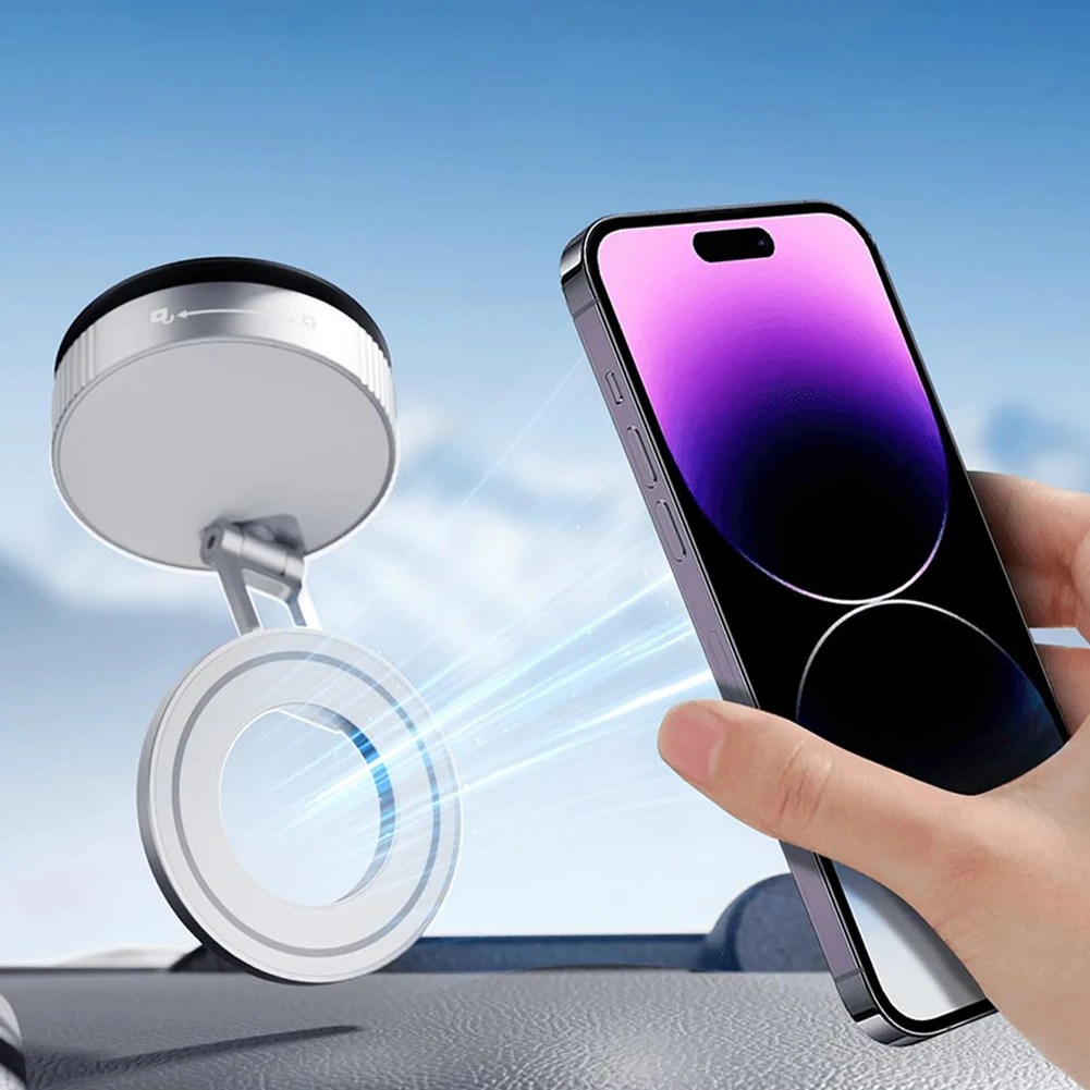 Magnetic Vacuum Car Mount Phone Holder Car Navigation Holder Car Mobile Phone Holder for Car/Gym/Mirror/Shower/Smooth Surface