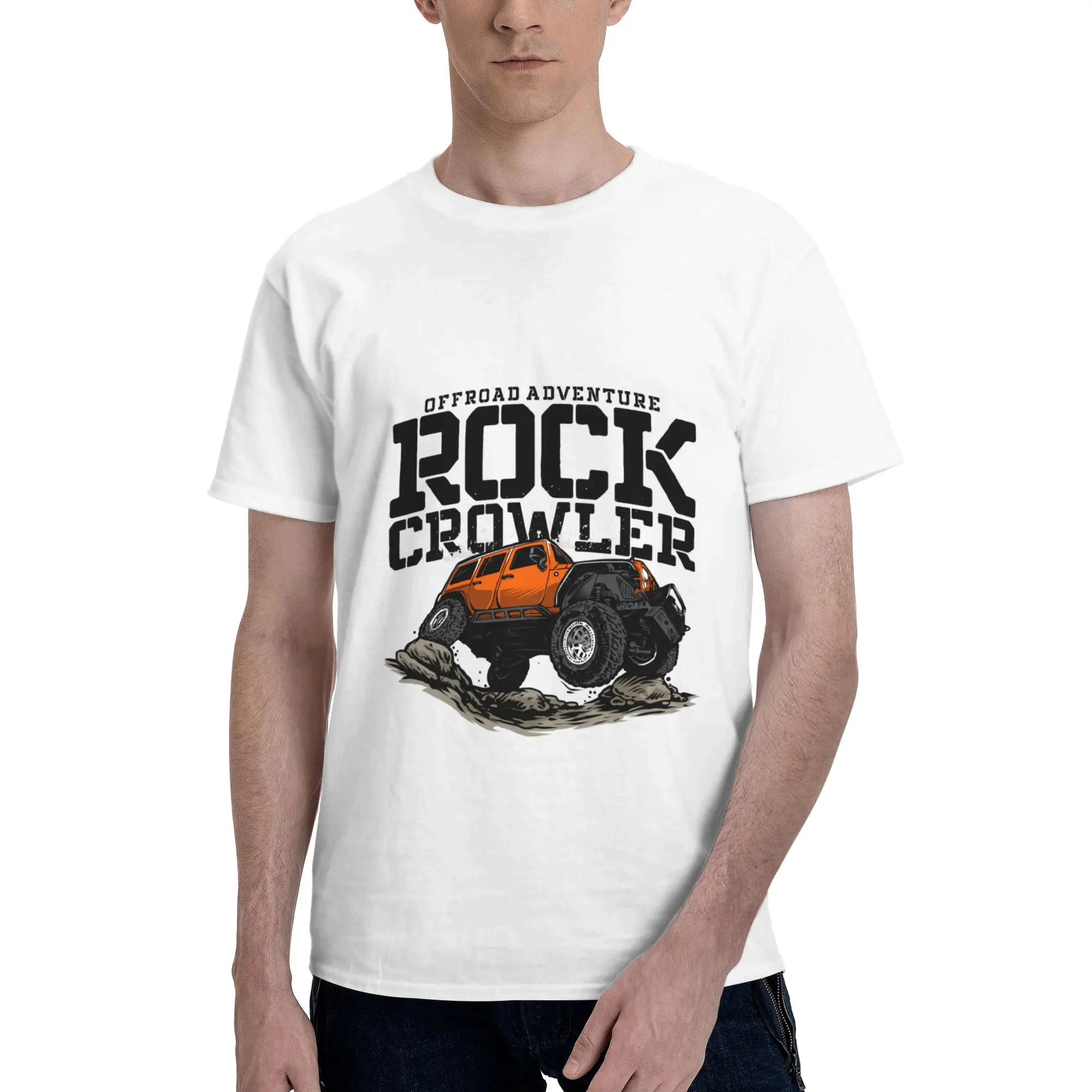 Rock Crawler Offroad Print Men's T-Shirt Clothes  Novelty Tees Short Sleeve fugees Cotton