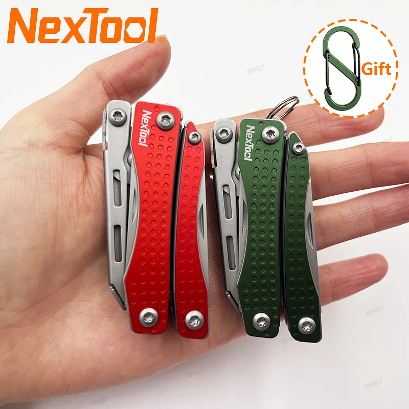 NexTool Mini Flagship Multitool 10 in 1 EDC Keychain Multi Tool Pocket Knife Needlenose Pliers Scissors Gift for Men