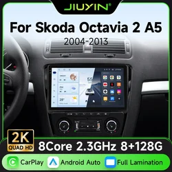 JIUYIN Android12 Car Radio for Skoda Octavia 2 A5 2004-2013 Multimedia Video Player Navigation 2Din Stereo DVD Carplay Head Unit