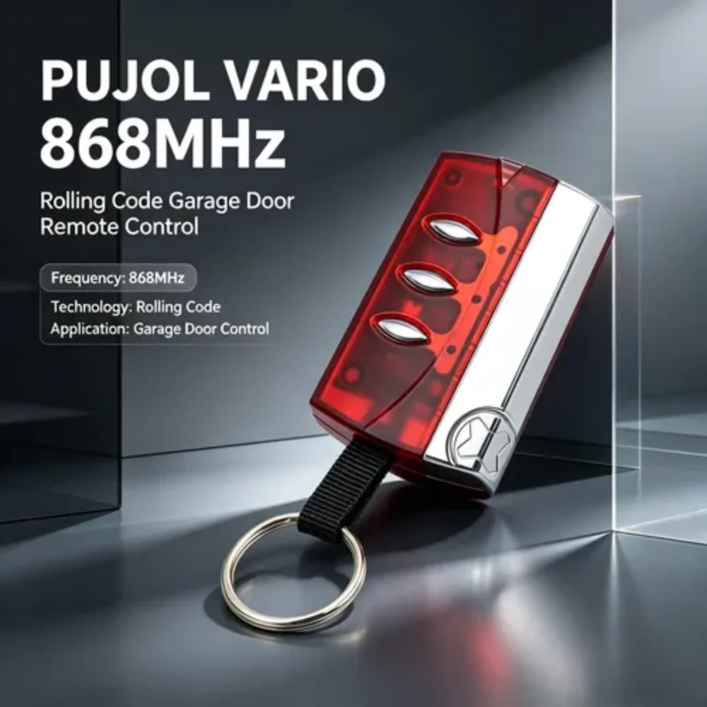 1-2 PCS 868MHz Rolling Code Garage Remote Control for PUJOL VARIO 4 Button Keychain Transmitter