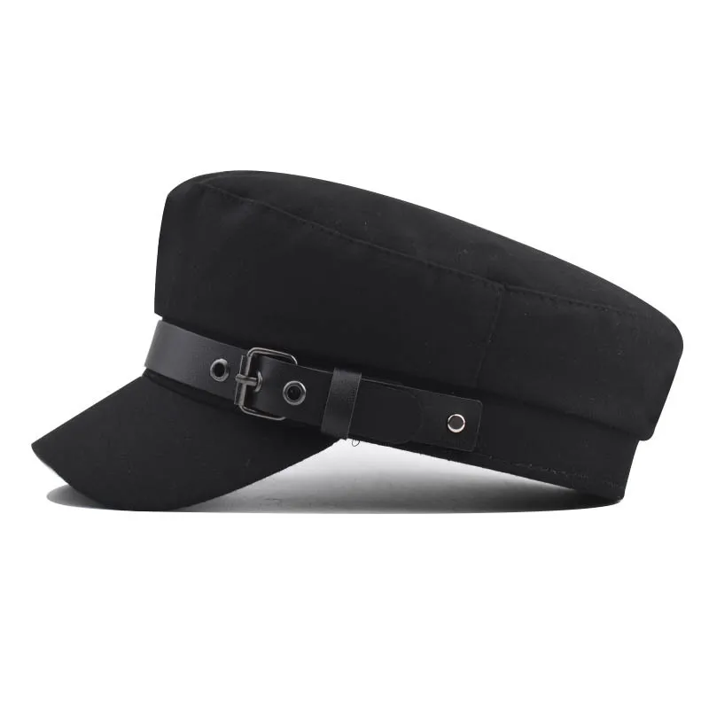 Hebilla de cinturón de ocio para mujer, sombrero de pato plano, tendencia de moda, Boina, artista octogonal, C69, Otoño e Invierno