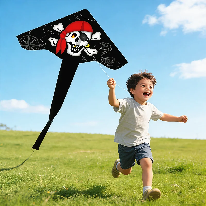 

Пиратский воздушный змей в виде черепа, из нейлоновой ткани, игрушка, спортивный воздушный змей, для виндсерфинга, красочный радужный змей, парашют для парапланеризма