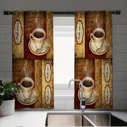 Elegante cucina Chef Cafe stampa tenda affascinante europeo Diner Design Vintage Style Window Decor per cucina fattoria finestra