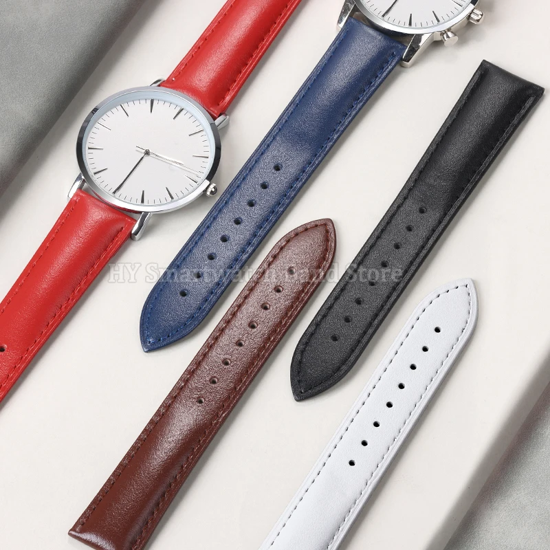 12 مللي متر 13 مللي متر 14 مللي متر 15 مللي متر 16/17/18 مللي متر 19/20/21/22/23/24 مللي متر الجلود حزام ساعة اليد مقاوم للماء لينة سوار مريح العالمي المعصم الفرقة